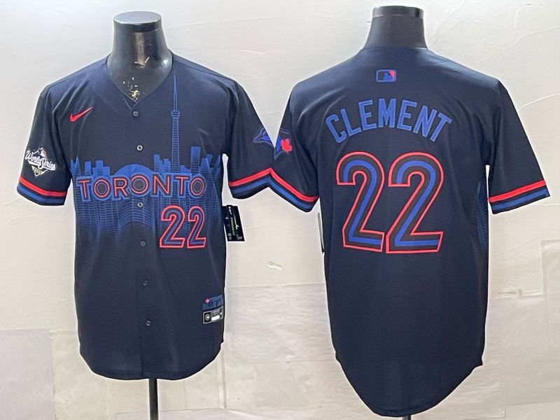 Men Toronto Blue Jays #22 Clement Black 2026 Nike Game MLB Jersey 003